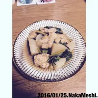 Snapdishの料理写真:カブと鶏肉の煮もの。|chokesukeさん