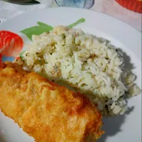 fried cod fish with clam rice|Filipe Antolin Teixeiraさん