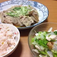 Snapdishの料理写真:豚肉の柳川風
ごぼうとささみのサラダ|s-palさん