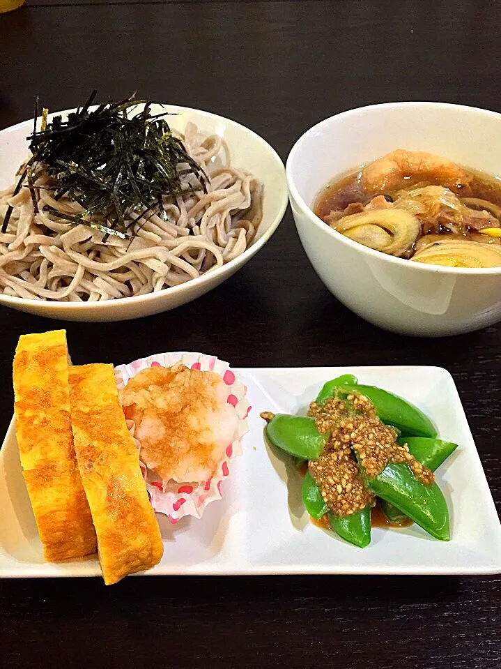 ⭐️たまご焼き
⭐️スナップえんどうの胡麻和え
⭐️肉汁そば|よっちぃさん