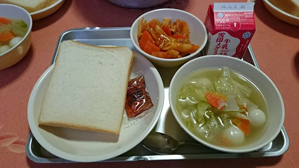 Snapdishの料理写真:今日の給食(1/27)|えっちゃんさん