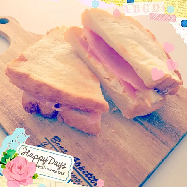 ホットサンド🍞【ハムたまご】🍳|♡🍴Ⓜ︎Å®ℹ︎mama🍴♡さん