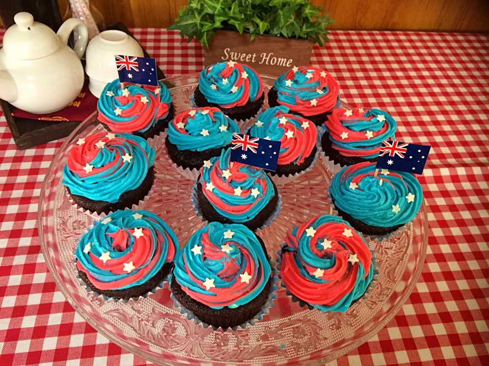 Happy Australian Day " Good day Mate '! Chocolate cupcake with cream cheese
Frosting 🇦🇺🇦🇺🇦🇺|Babyluv Cabrera Ocampoさん