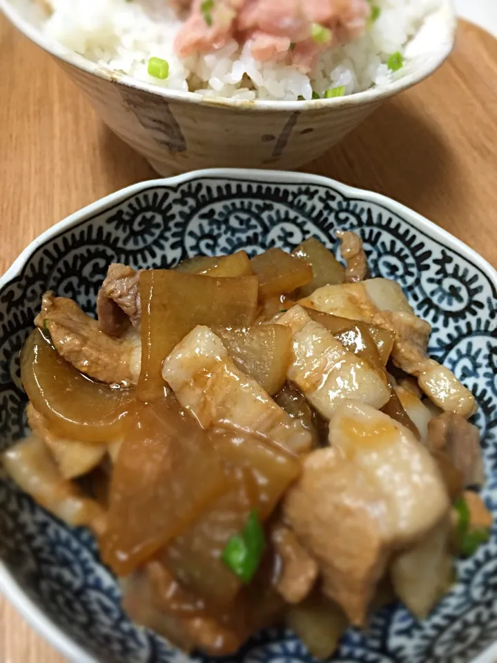 豚バラ大根とネギトロ丼|Junkoさん