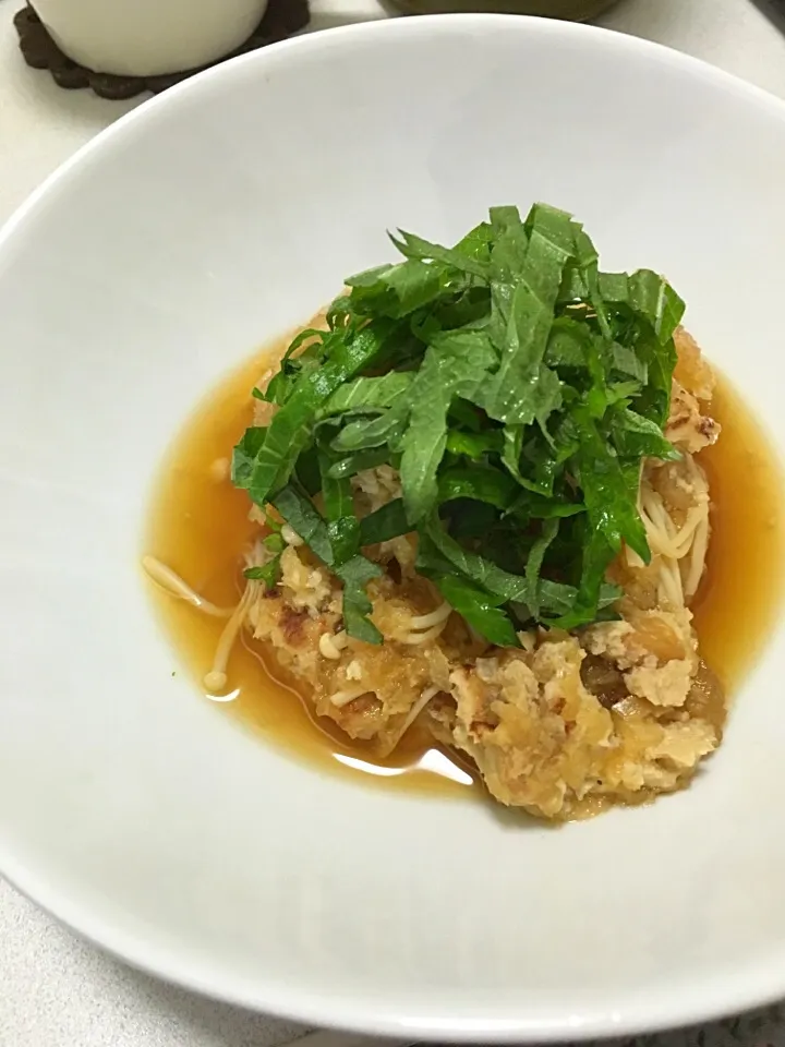 鶏挽肉の豆腐ハンバーグ〜おろしあんかけ〜|しほさん