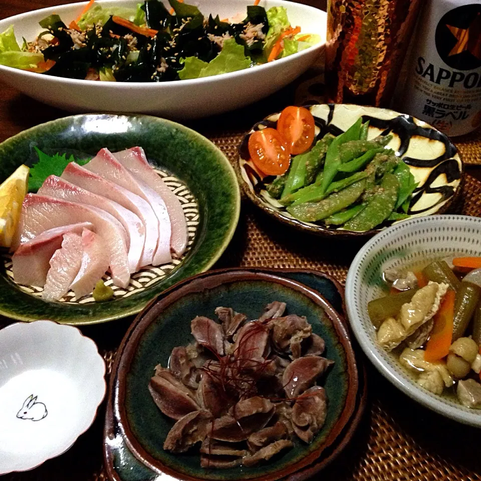 Snapdishの料理写真:アテごはん(=ﾟωﾟ)ﾉ🍺|nao子さん