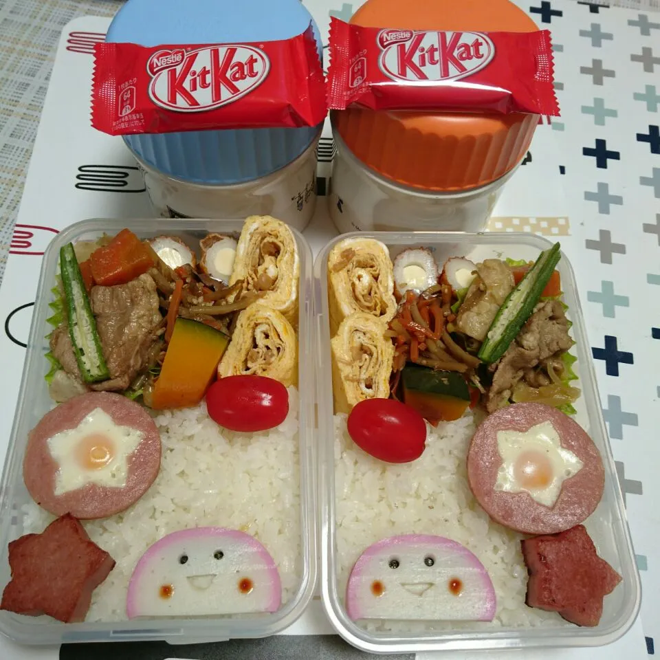 Snapdishの料理写真:1月28日(木)　高校生女子&オレ弁当|クッキングおやぢさん