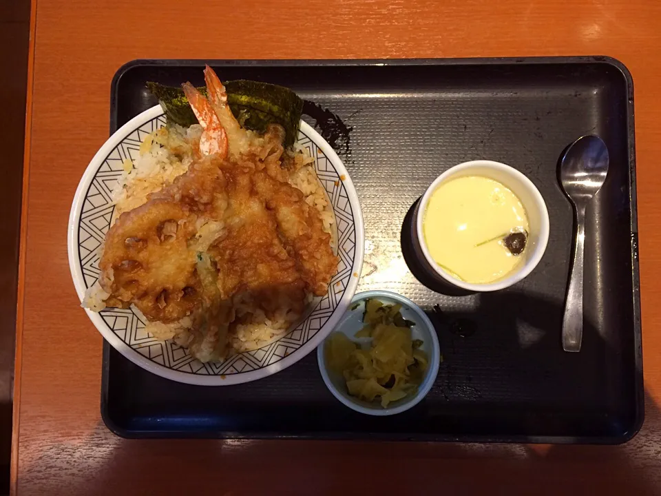 天丼•茶碗蒸し|ばーさんさん