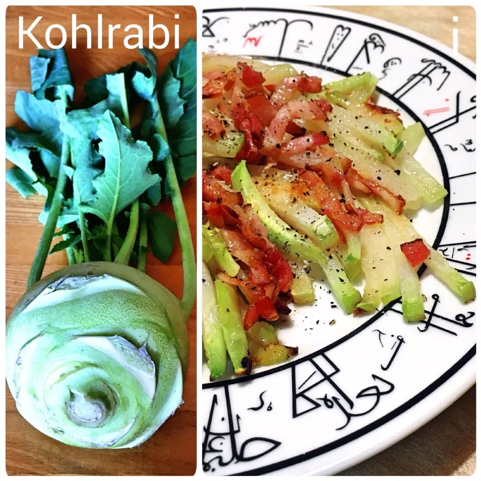 Snapdishの料理写真:コールラビのベーコンソテー 【Bacon sauteed Kohlrabi】|izoomさん