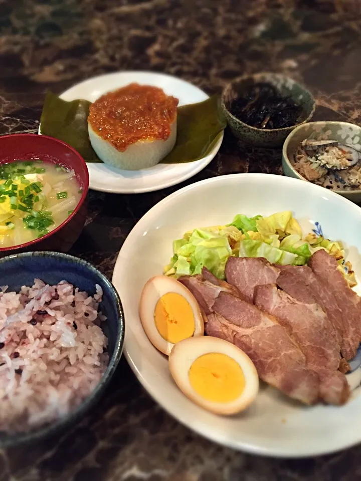 チャーシュー晩ごはん✨|りこでりこさん