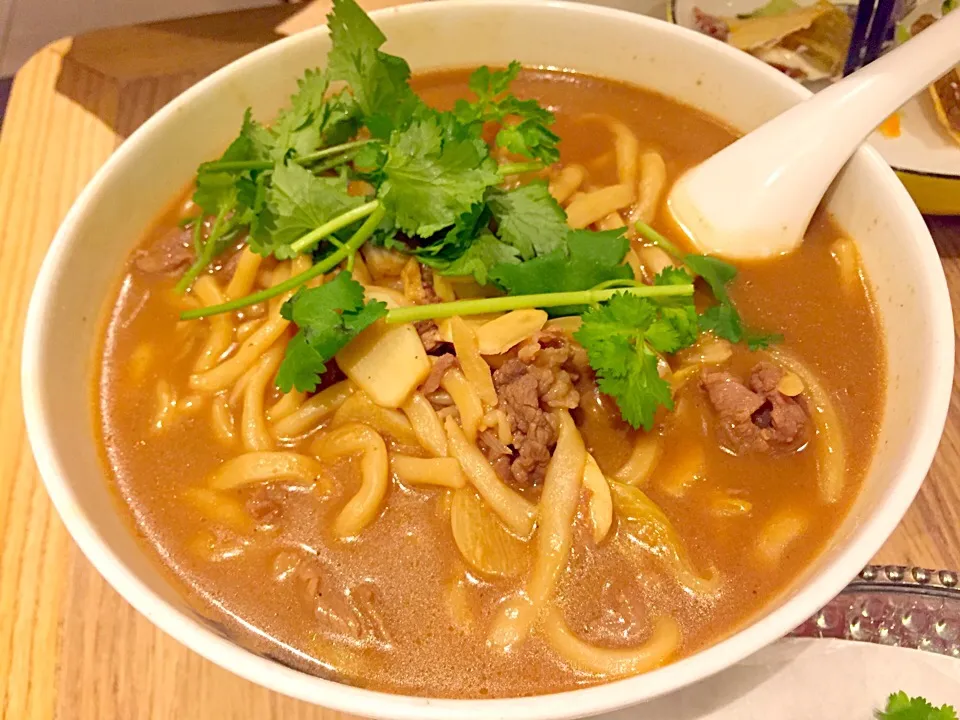 Noodles with shredded mutton in soup|Sky Blueさん