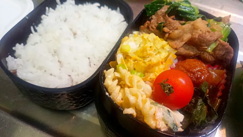 牛肉とチンゲンサイの中華炒め弁当。|Naomi Fujimotoさん