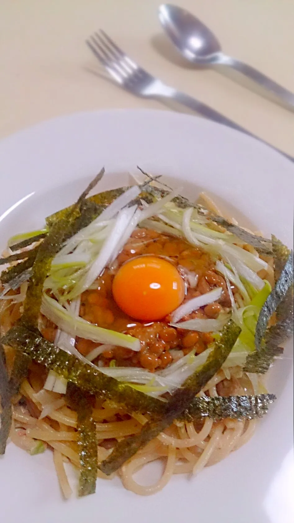 ツナと納豆のネギバカ和風パスタ|かげさんキッチンさん