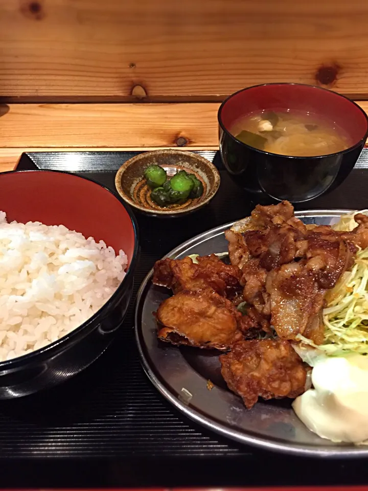 生姜焼きとから揚げコンビランチ|Noriyuki Saitoさん