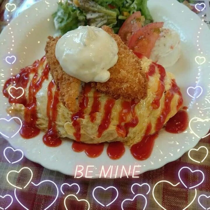 Snapdishの料理写真:❤オムライス❤(*≧∀≦*).:*:☆|maho❤さん