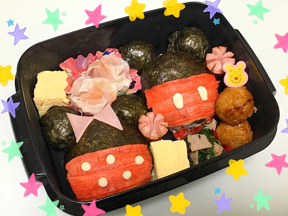 Snapdishの料理写真:ミッキーミニー弁当♡|Kiyoka♡さん