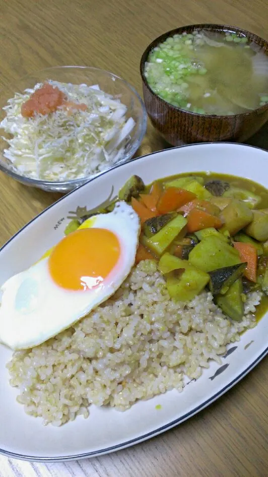 根菜ウインナーカレーで昼ごはん|みあこさん