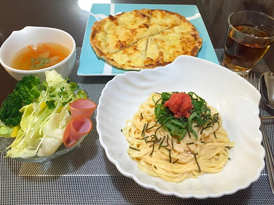 明太子クリームパスタ|お豆さん