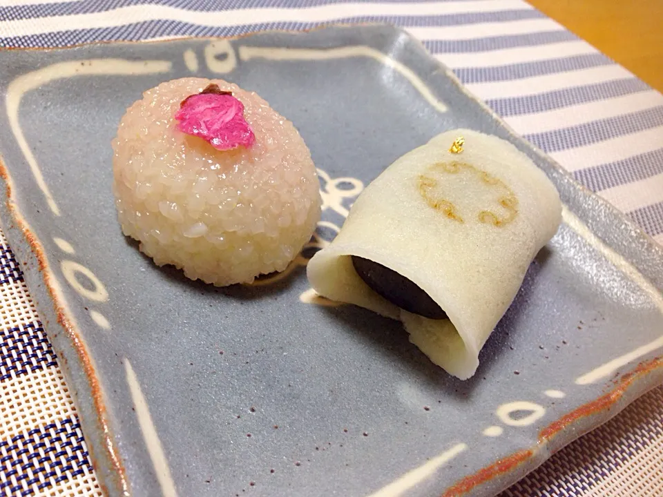 上生菓子                                                    関西風桜餅     雪餅|ちゃみこさん