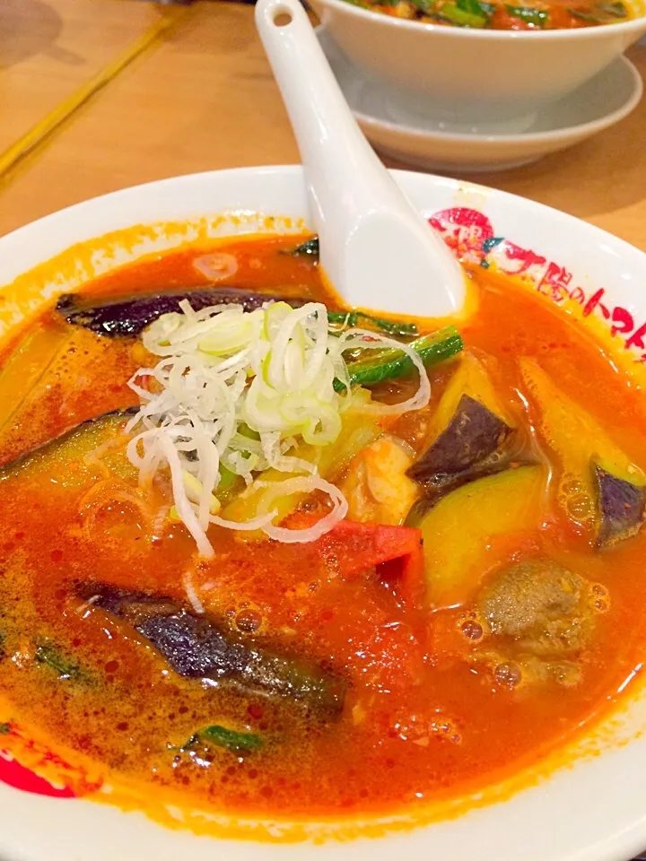 太陽の茄子トマトラーメン|くぽさん