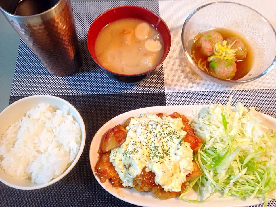 チキン南蛮、はんぺん団子のあんかけ|りんこさん