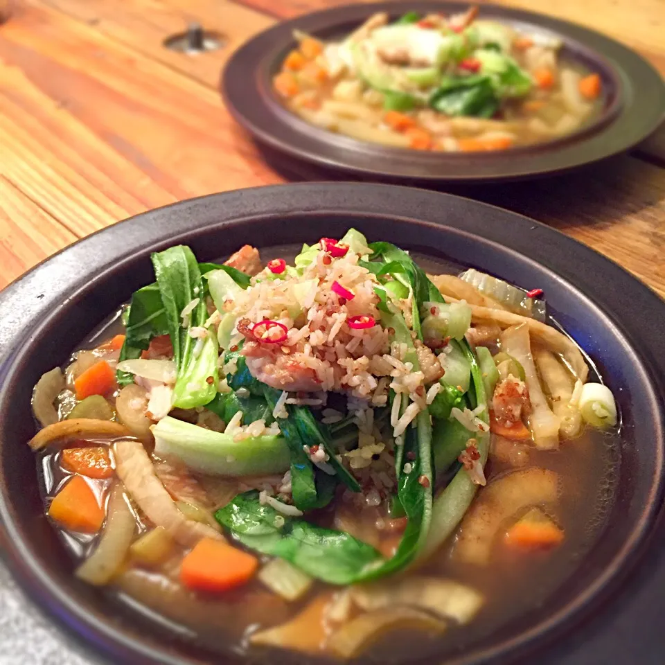 silverbeet and vegetables miso soup|MarcoBavariaさん