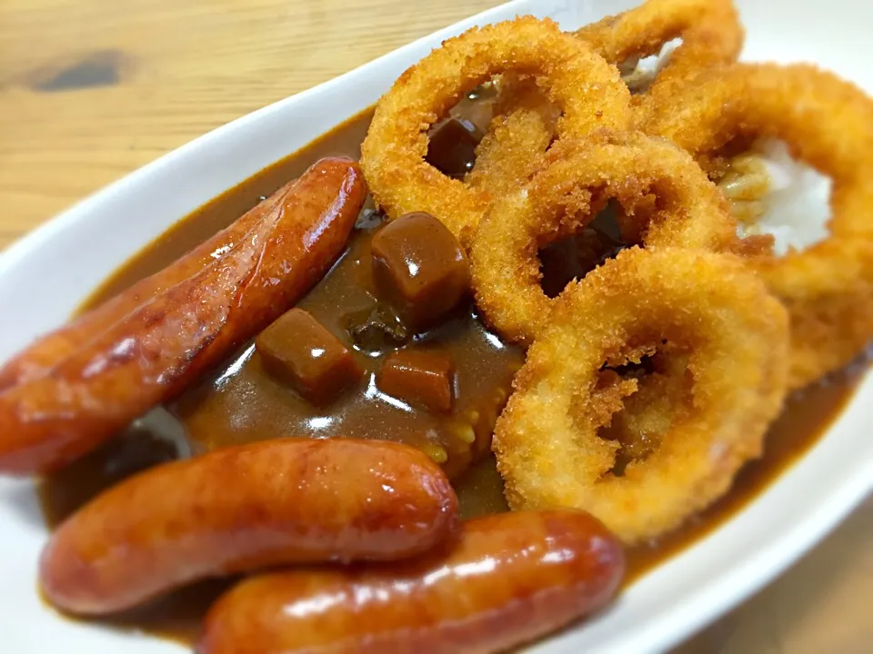 ココイチ風イカカレー、ウインナートッピング、大辛🍛🍛🍛|buhizouさん