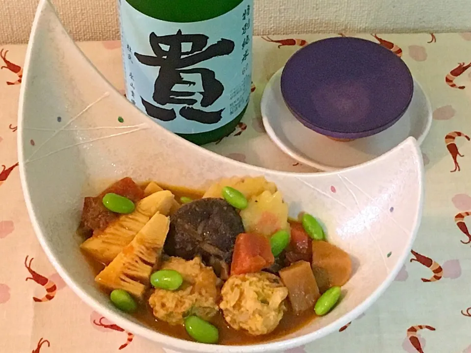 Snapdishの料理写真:鶏団子と筍のカレー煮
貴 特別純米60|藤井裕之さん