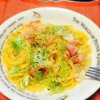 春キャベツとベーコンのパスタ|nikoerさん