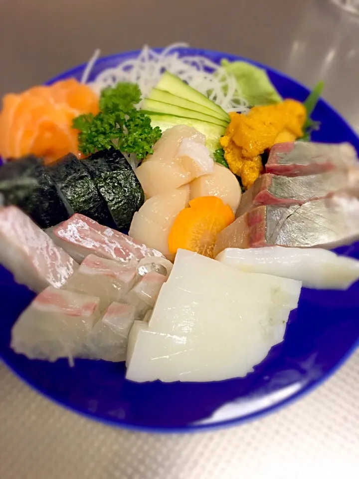 今夜の夕食（刺盛）🐠🐬🐟|じゅごんさん