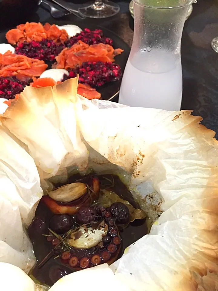 Octopus in parchment paper with garlic, honey and balsamic vinegar🇬🇷 Ideal ouzo meze🍸|aястасияさん