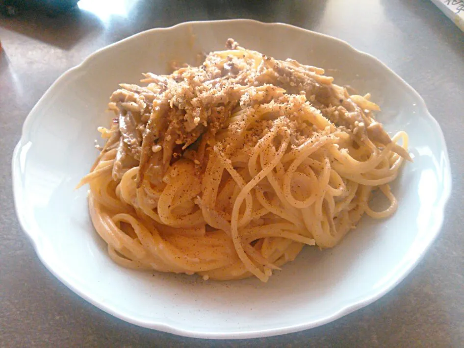 ごぼうと揚げの和風クリームソースパスタ|Meguさん