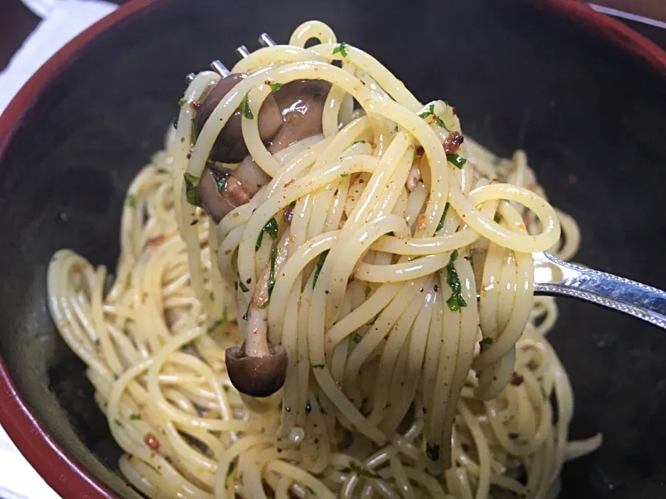 晩御飯^^アーリオオーリオ七味唐辛子|ちゅら夏さん