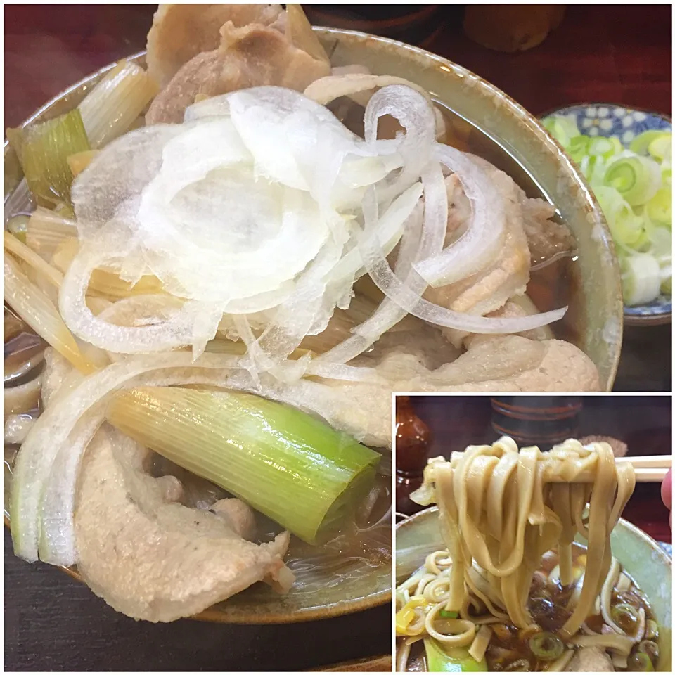 肉南蛮そば 中 太麺@堀留屋(人形町)|塩豚骨さん