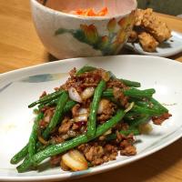 ちびめがさんの料理 漬け物が中途半端に余ったらコレ！『 干煸四季豆』～北京で習ったレシピ～お酒もごはんも止まらなくなる～(≧∀≦)