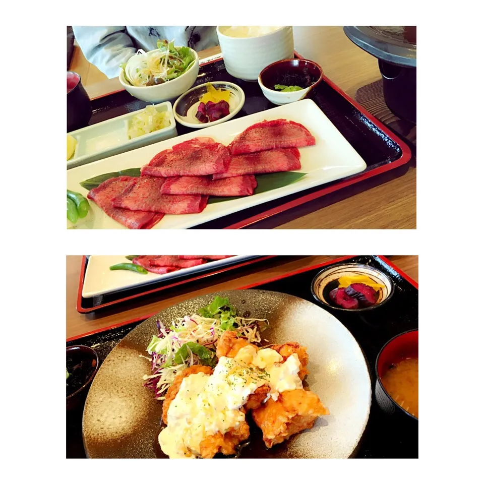 佐賀ありた鶏チキン南蛮定食 牛タンネギ塩陶板焼定食|Ａｋａｒｉ♡さん