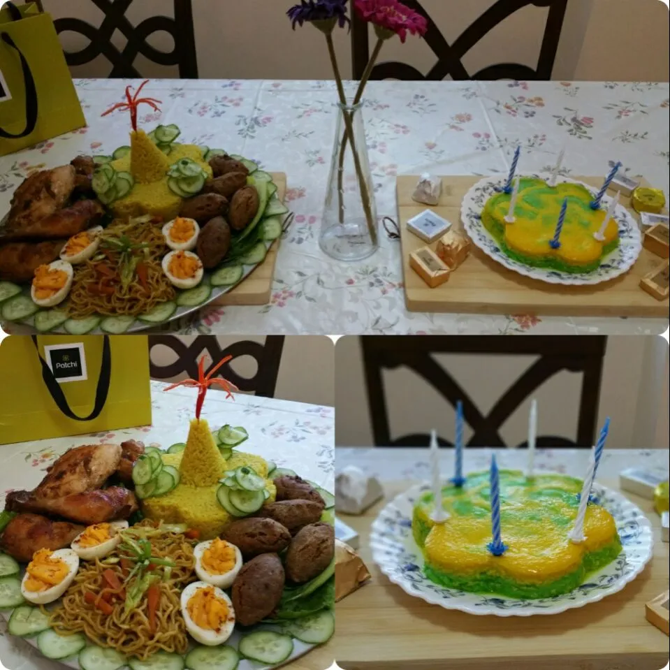 indonesian cuisine:Yellow rice and sikaporo cake|Jihanさん