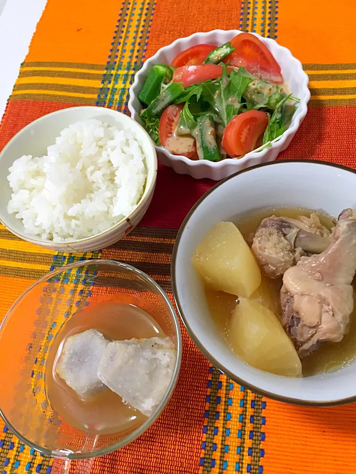 里芋の白扇揚げ・大根と鶏肉の煮物|ゆきさん