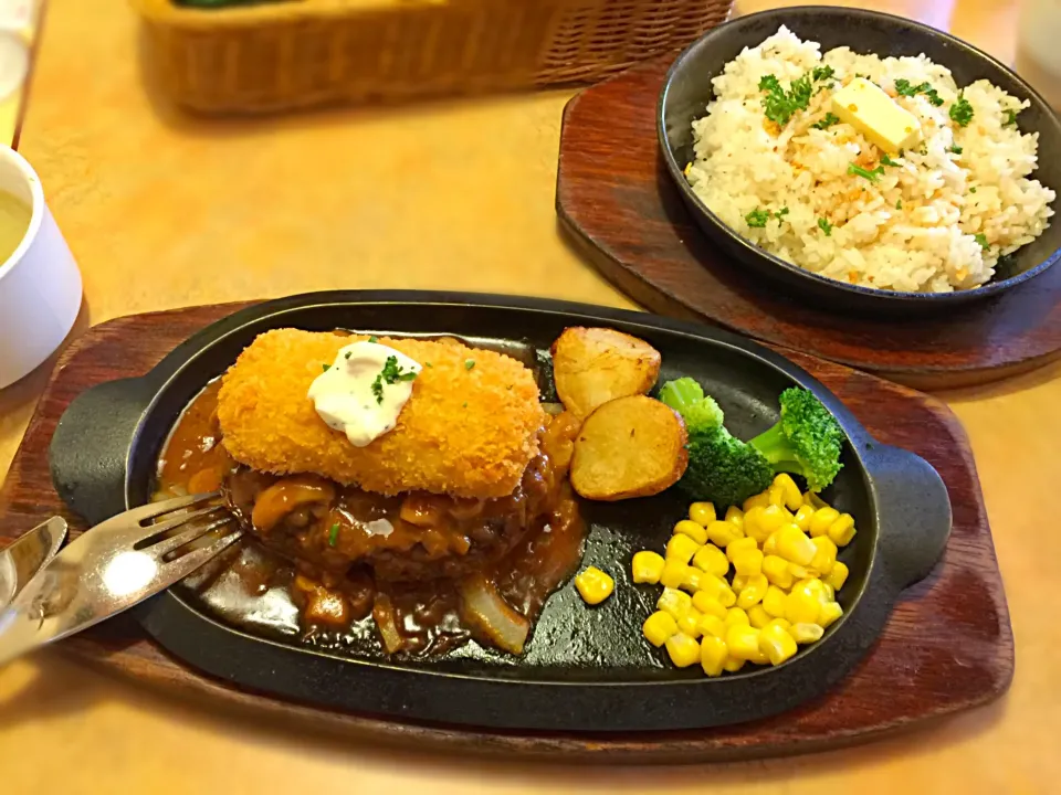 のってるハンバーグ ランチ🍴|マニラ男さん