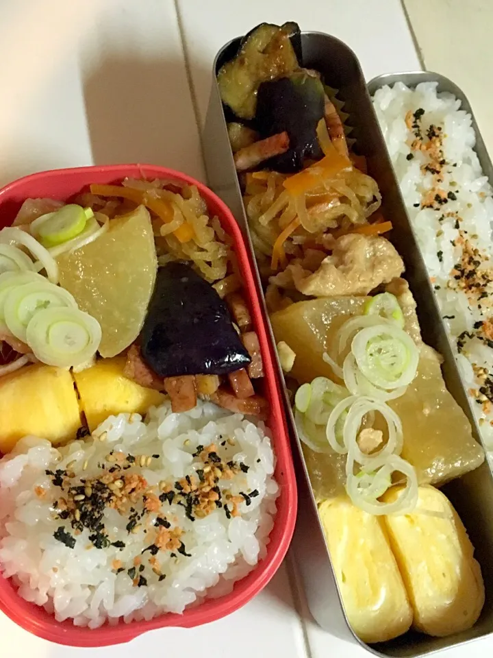 Snapdishの料理写真:豚と大根の味噌煮弁当|エミリーさん