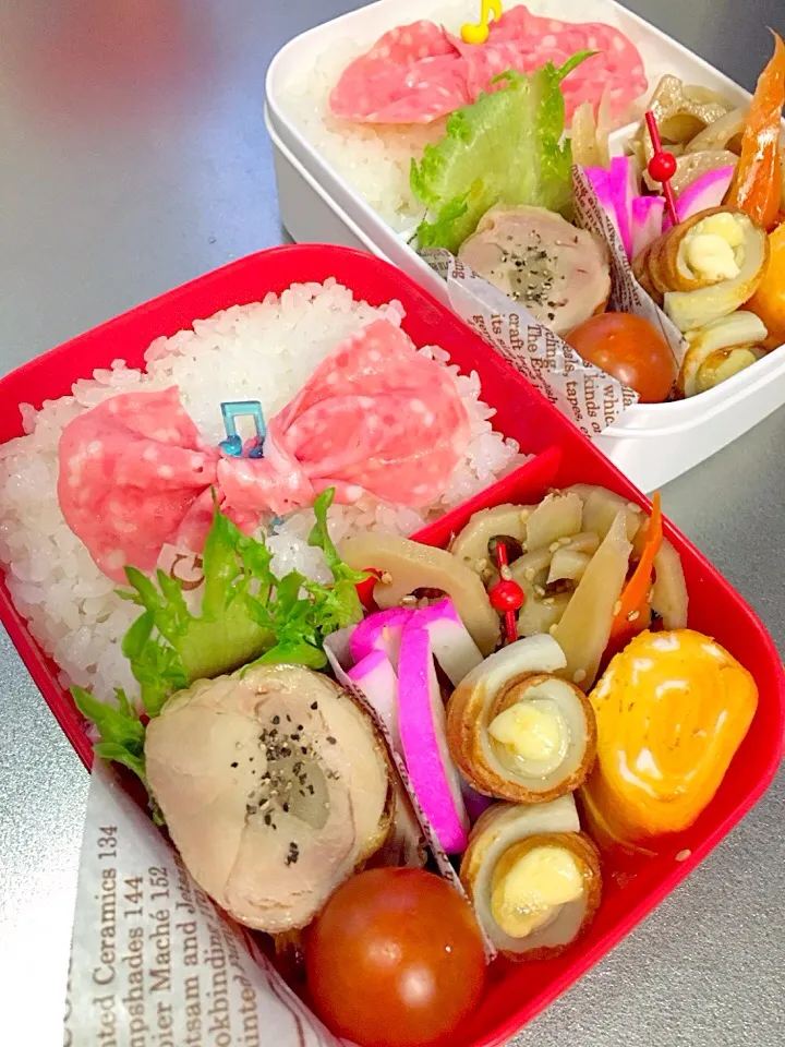 Snapdishの料理写真:2/3 JC2双子ロールチキン弁当|ミカさん