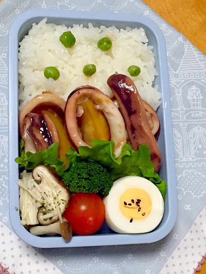 イカとじゃがいもの甘煮弁当(*^^*)|sachiさん