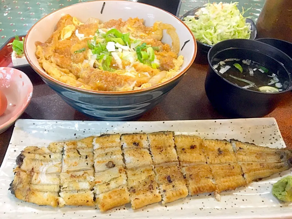 ウナ白焼にカツ丼|まる丸 kichenさん