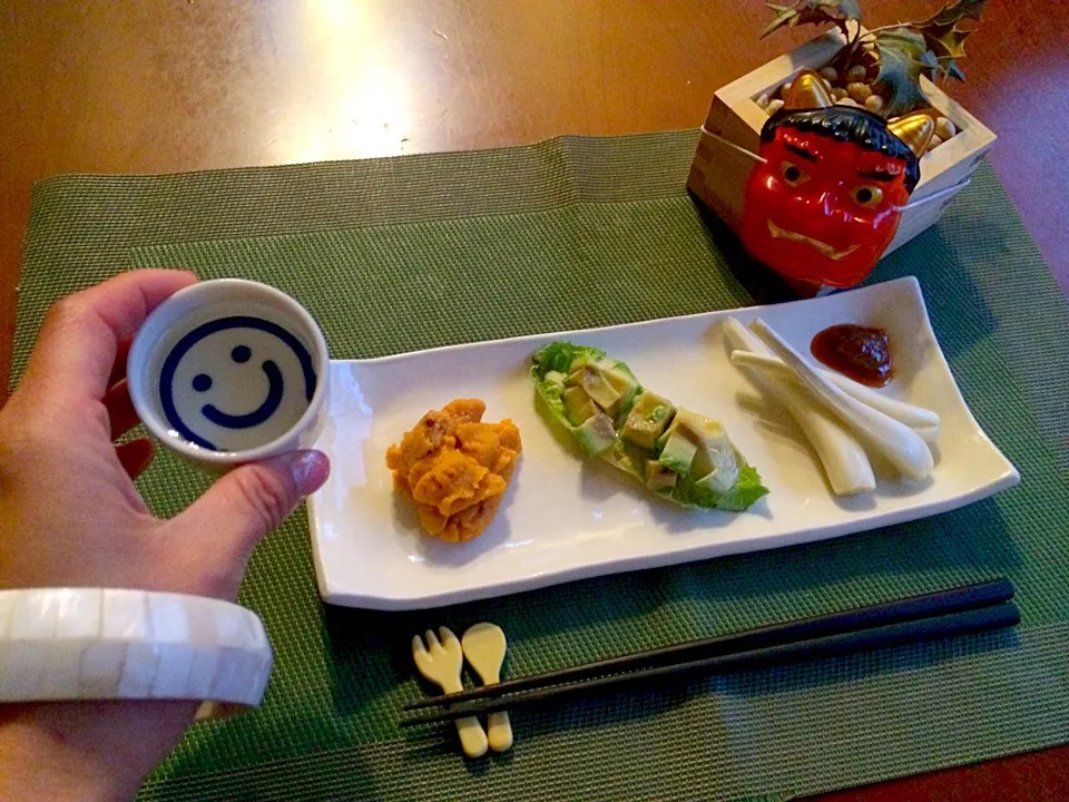 wait a moment☝"ちょっとこれで待っててね💓雲丹･ｱﾎﾞｶﾄﾞわさﾌﾙのﾁｺﾘﾎﾞｰﾄ･ｴｼｬﾚｯﾄ|🌈Ami🍻さん