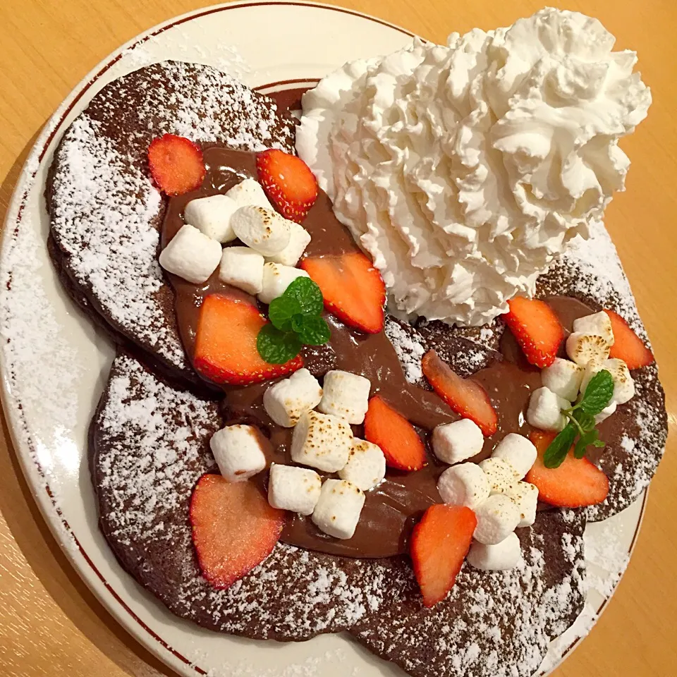 Eggs'n Thingsのバレンタイン限定チョコレートパンケーキ|Hoshinoさん