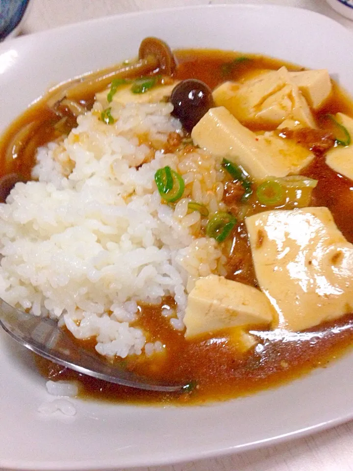 カレーと麻婆豆腐を食べたいと言う要求から麻婆カレー|あやにん食堂さん