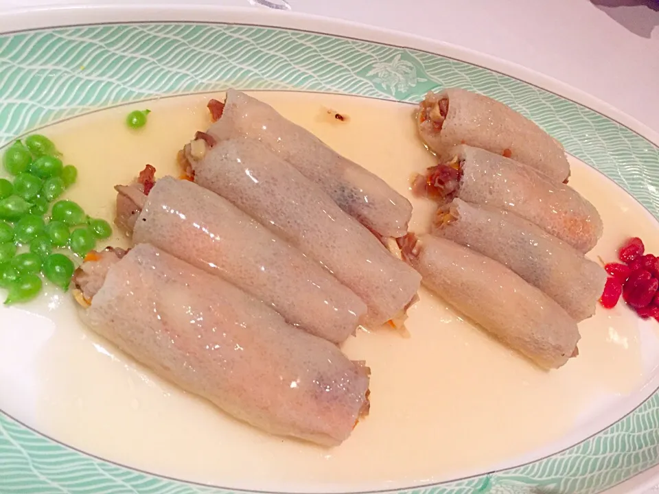 Snapdishの料理写真:Braised bamboo pith stuffed with assorted fungi|Sky Blueさん