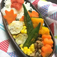 お弁当7日目♡焼肉！シュウマイ！明太子♡|きぬよさん