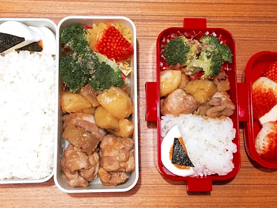 Snapdishの料理写真:鶏とお芋の甘辛煮 お弁当|えりぺいさん