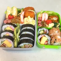 Snapdishの料理写真:昨日の残り物でお弁当‼️|Namiさん